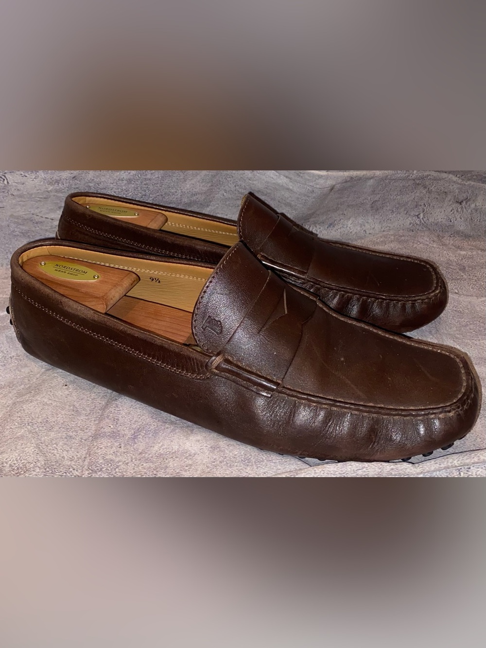 Tod’s Gommino Bubble Driving Shoes Loafers Brown Leather 10.5 US Class Italy 9.5